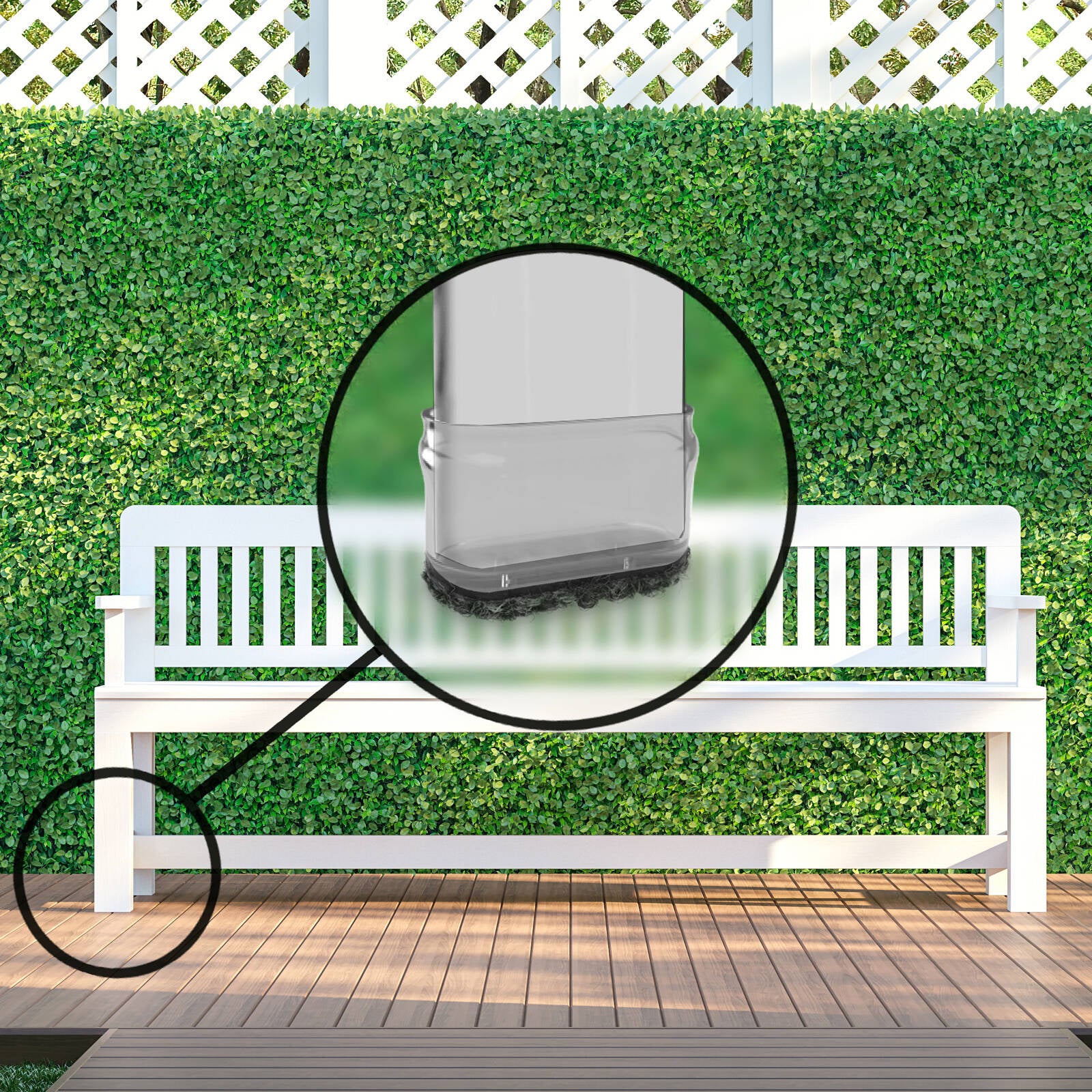 Slipstick 21 x 58mm Clear Rectangle Sleeve Outdoor Berber Floor Protector 8 Pack