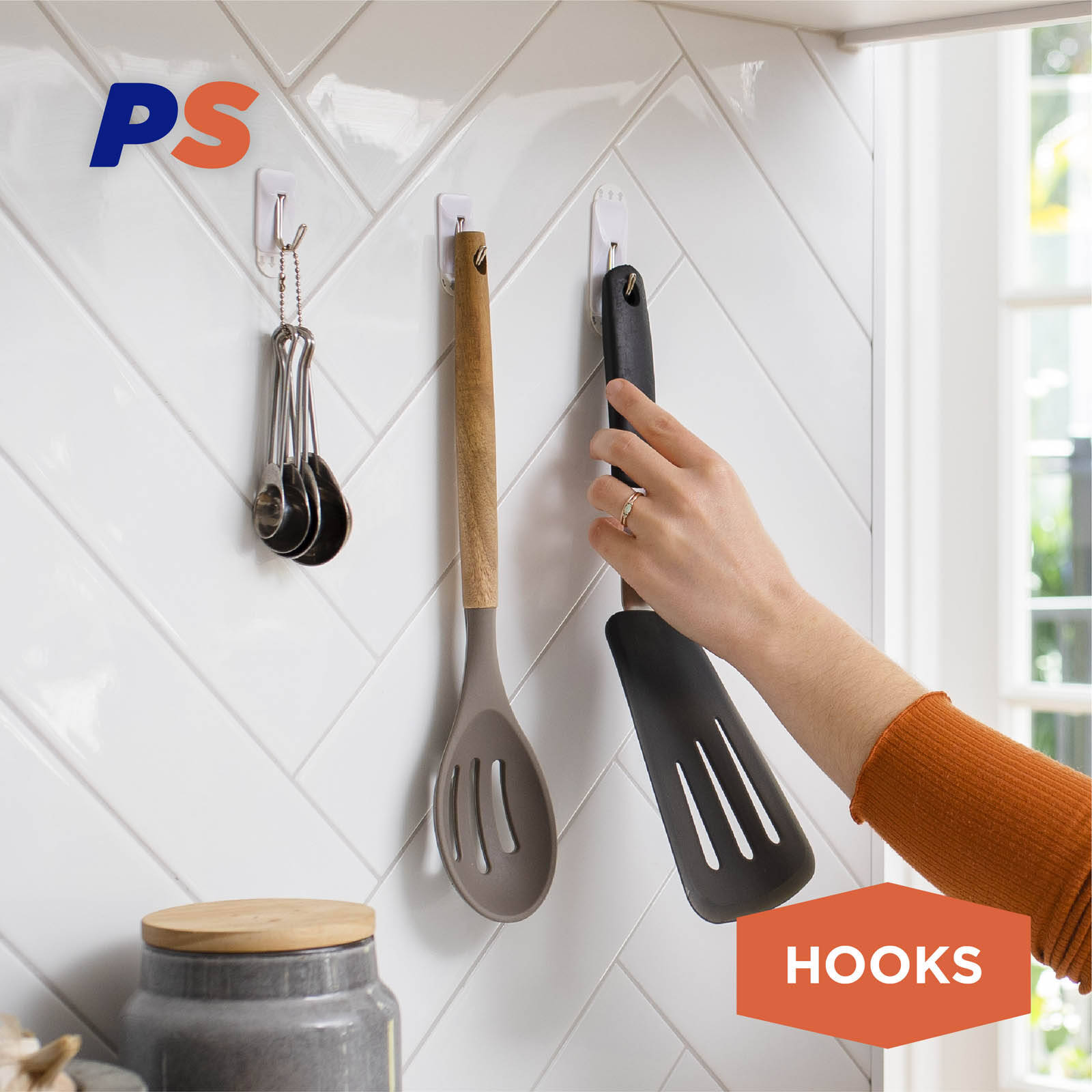 Permastik Small White Kitchen Hooks - 9 Pack