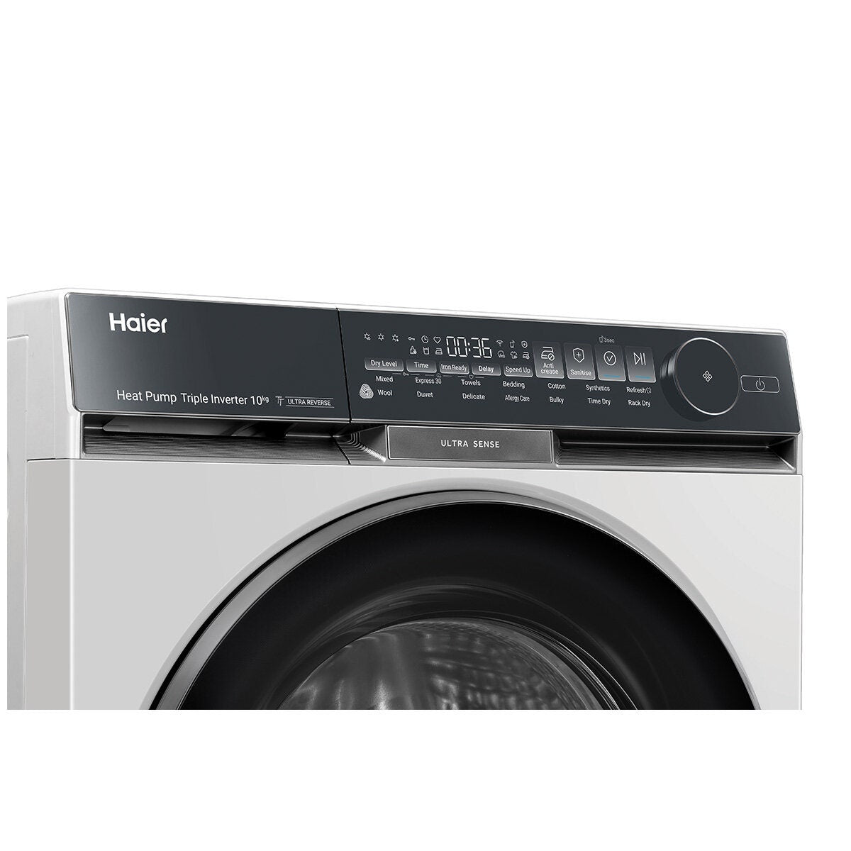 Haier 500 Series 10kg Heat Pump Dryer - White, 10 Star Energy Rating, Reverse Tumbling - HDHP10DW1
