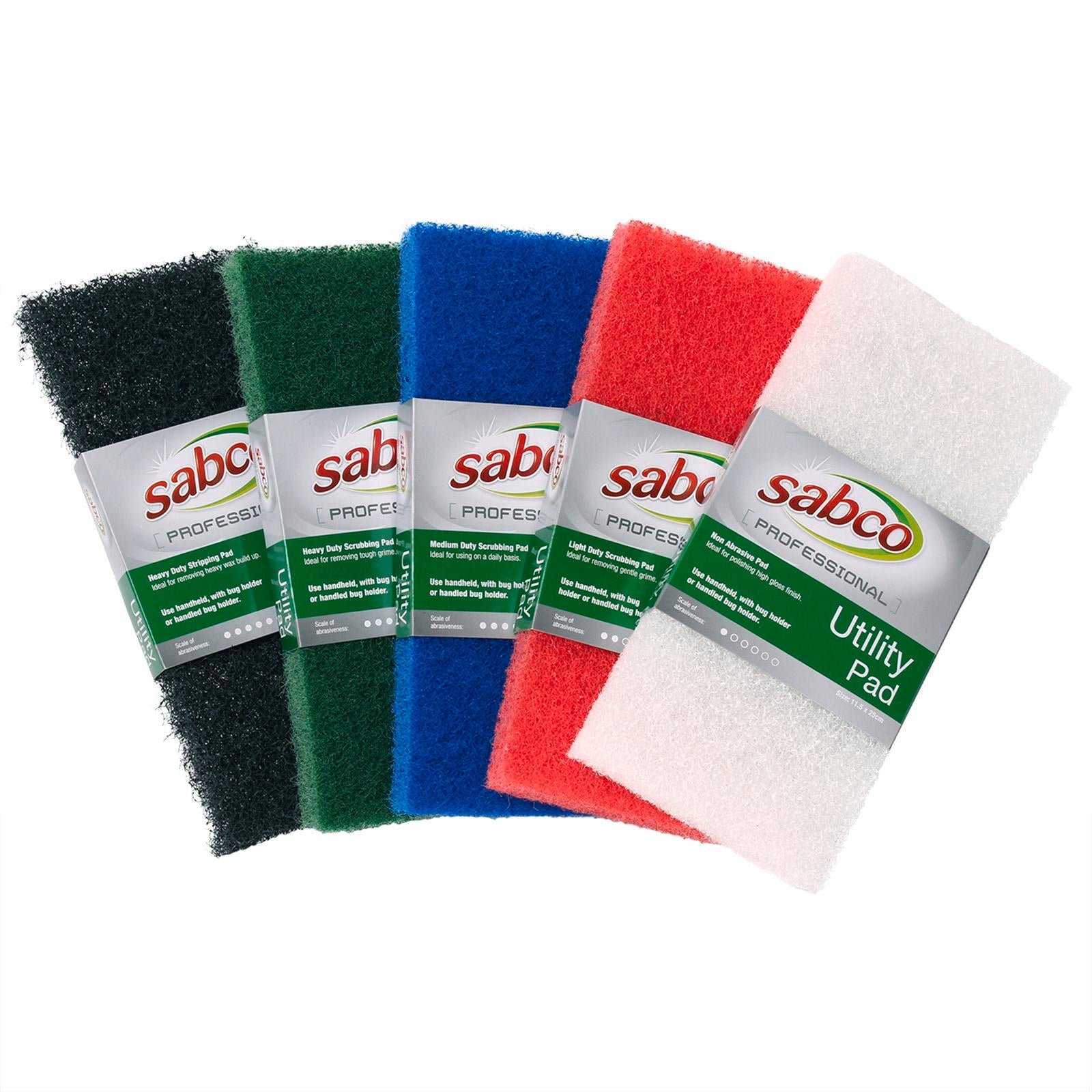 Sabco Professional 115 x 250mm Blue Utility Pad Medium Duty Odour Resistant