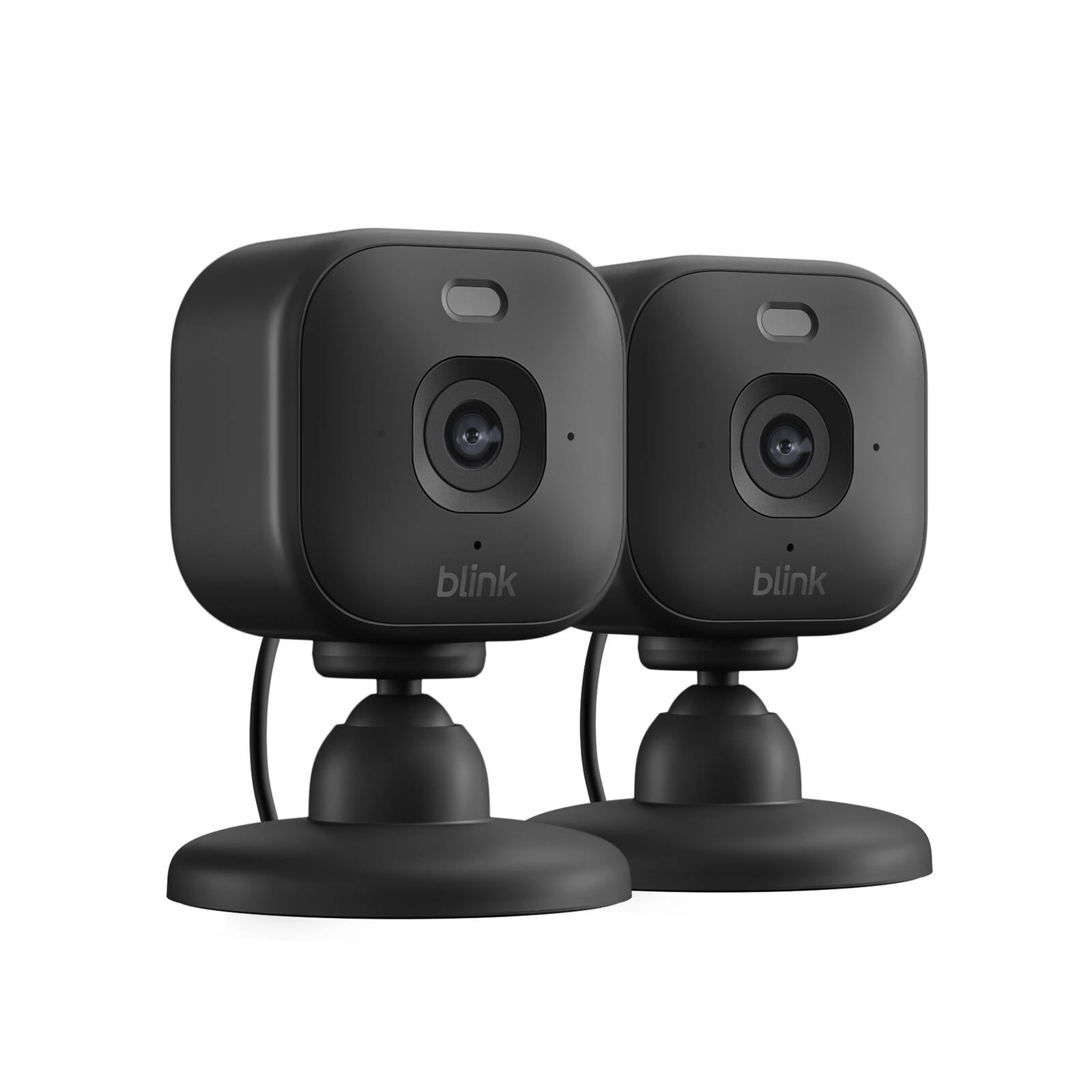 Blink Mini 2K+ Plug-In Security Camera, Black - 2 Pack
