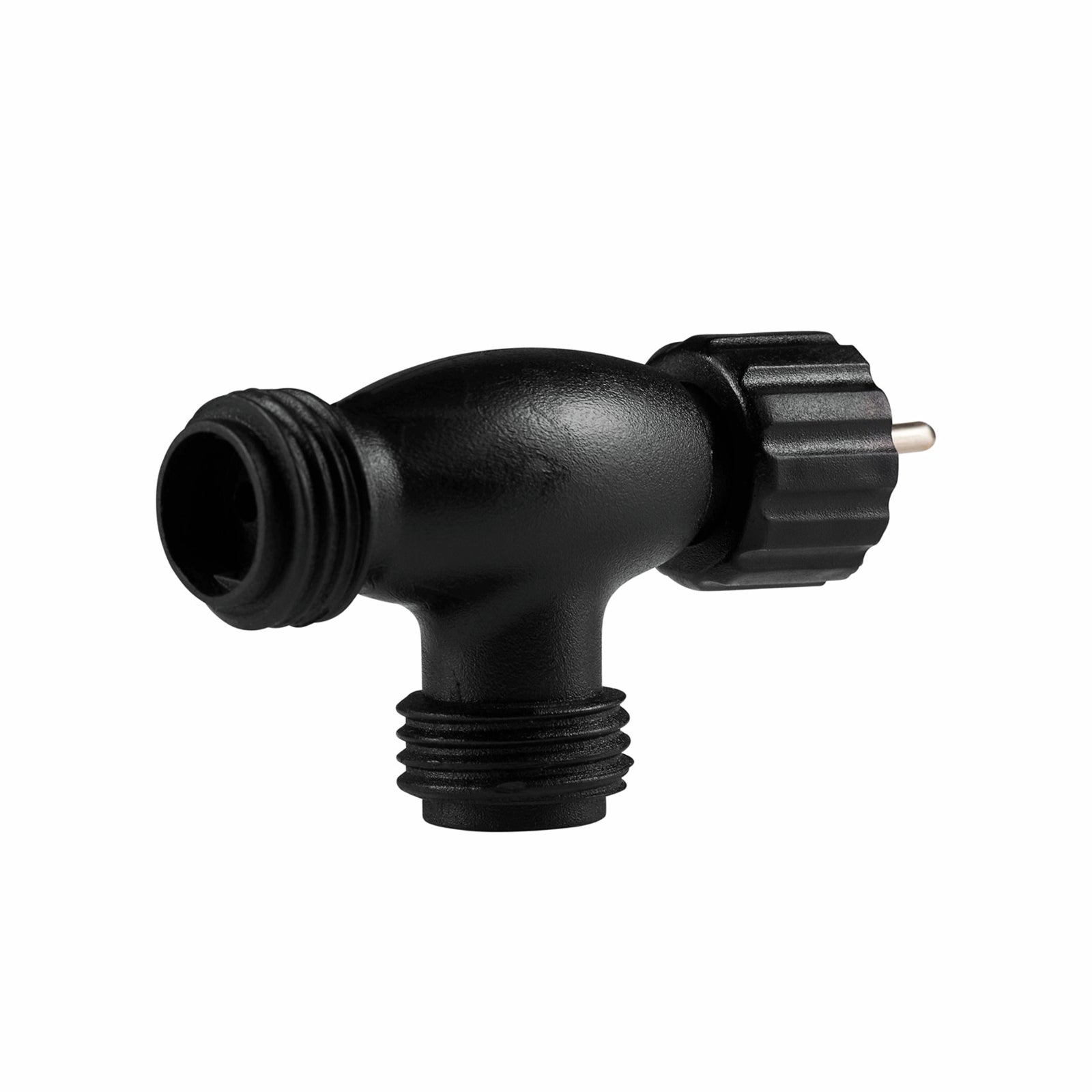 Elluminate Garden Light T-Piece Connector, 12V Low Voltage, Black, Weather Resistant Outdoor 21EC003