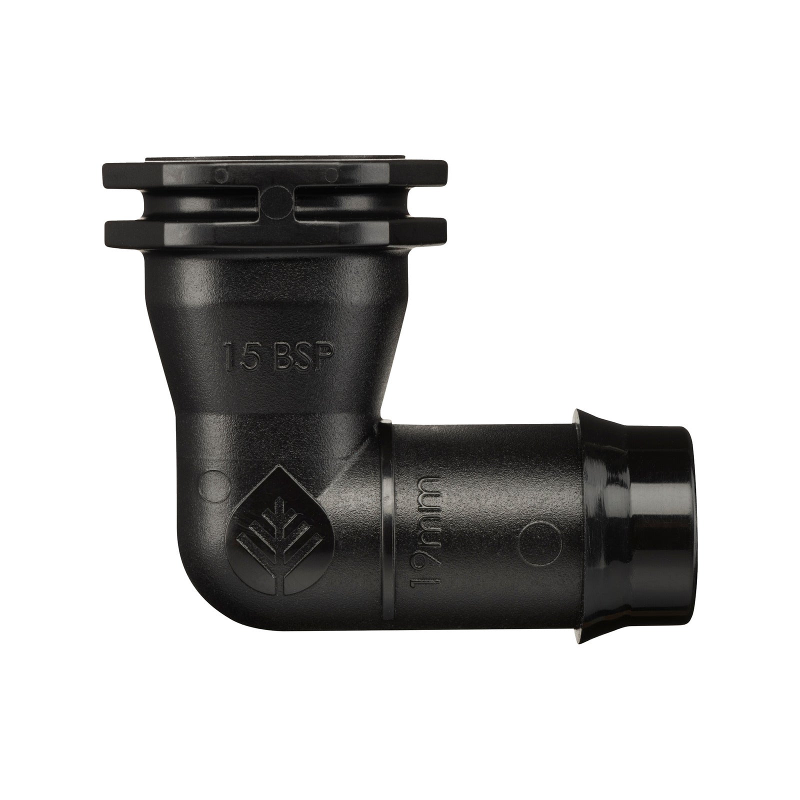 Pope 19mm Barbed x 15mm BSP Female Threaded Elbow 3 Pack - Black Poly, 1000kPa