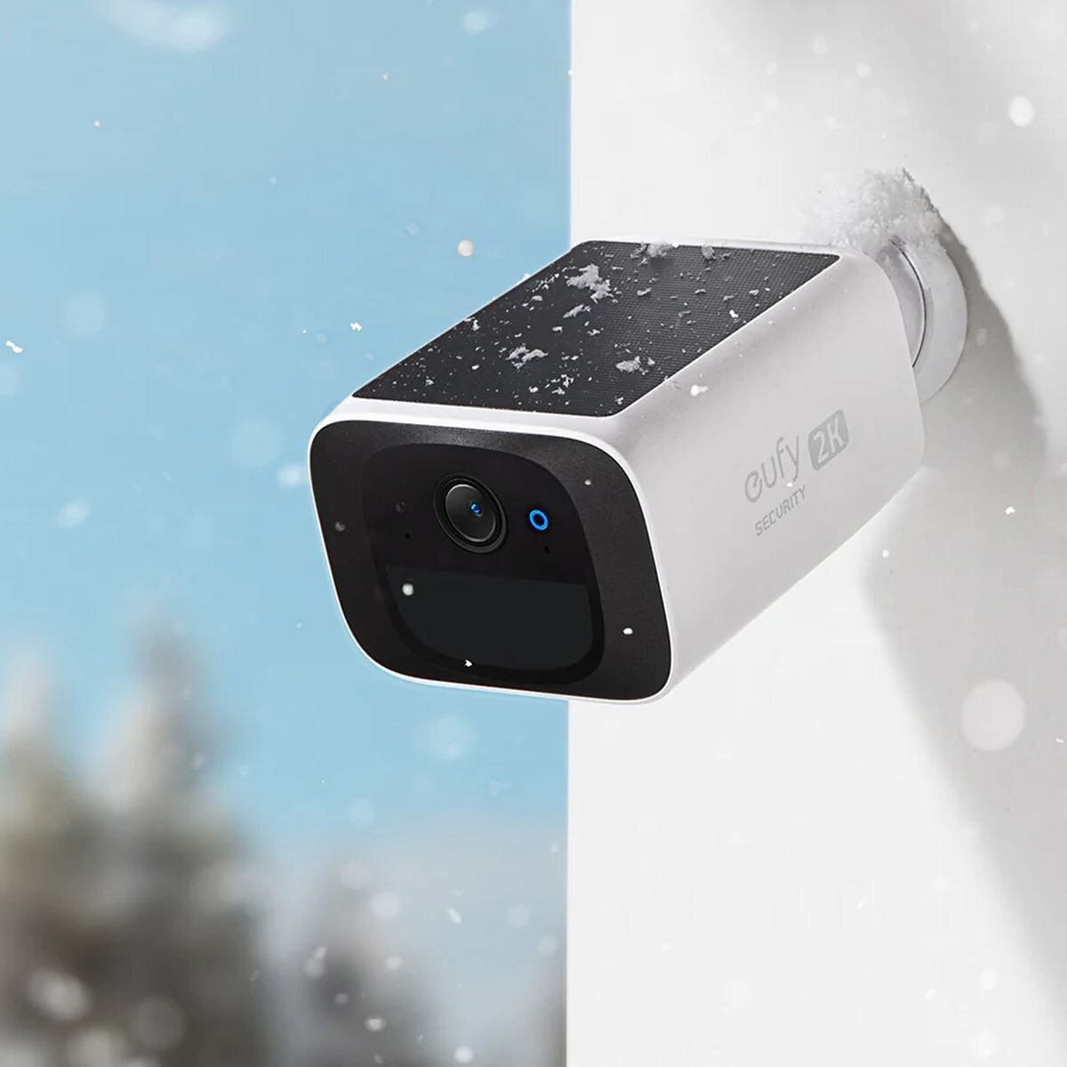 Eufy S220 SoloCam Solar Security Camera - 2K Video, IP67 Weatherproof, Human Detection, White - T8134C21