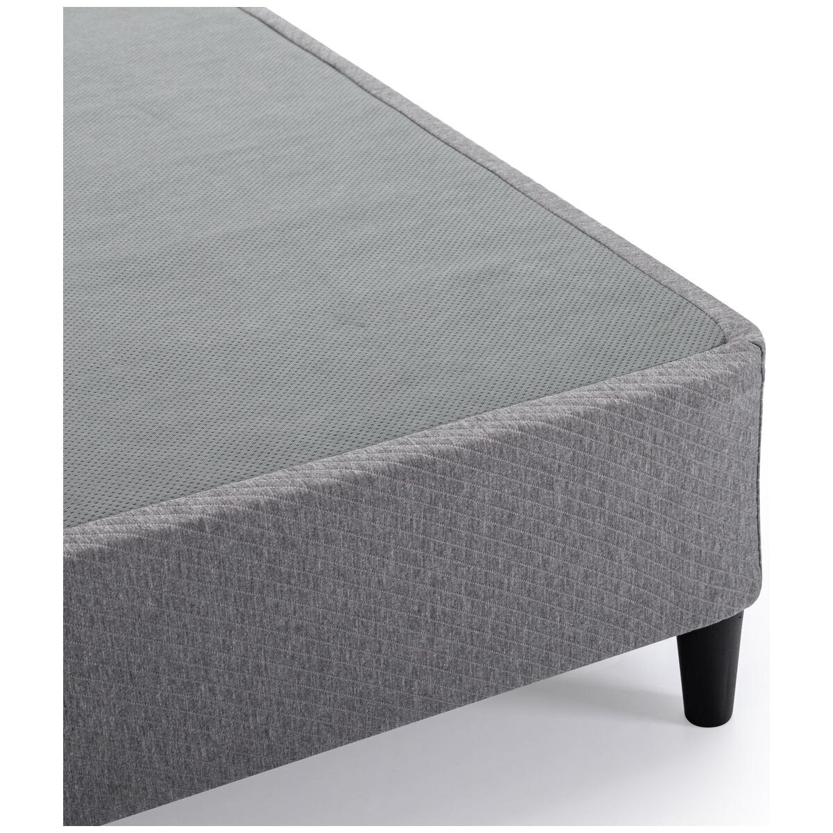 Zinus Keenan King Single ensemble bed base - grey fabric, steel frame, 150kg capacity - AU-BSLB-DG-KS