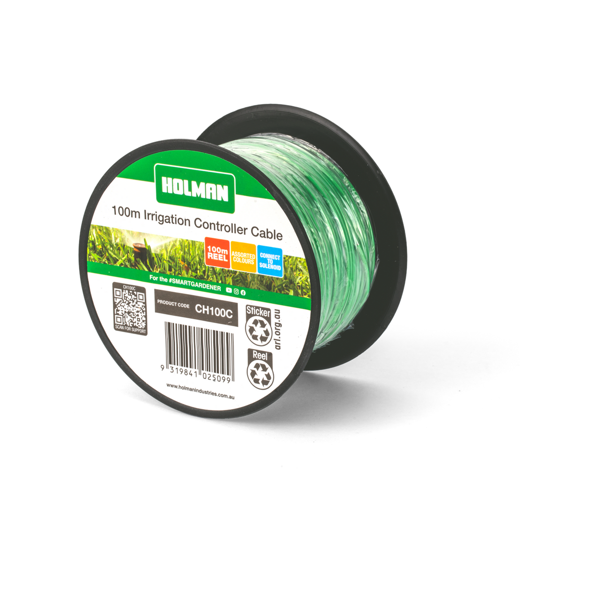 Holman 100m Irrigation Wire Cable - Assorted Colours, Spool