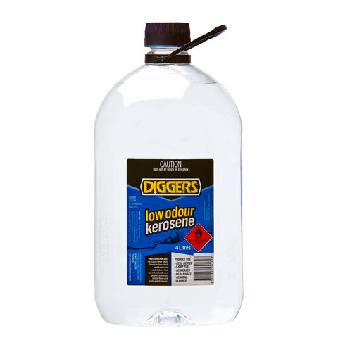 DIGGERS 4L Low Odour Kerosene Clean-Burning Fuel for Heaters & Lamps