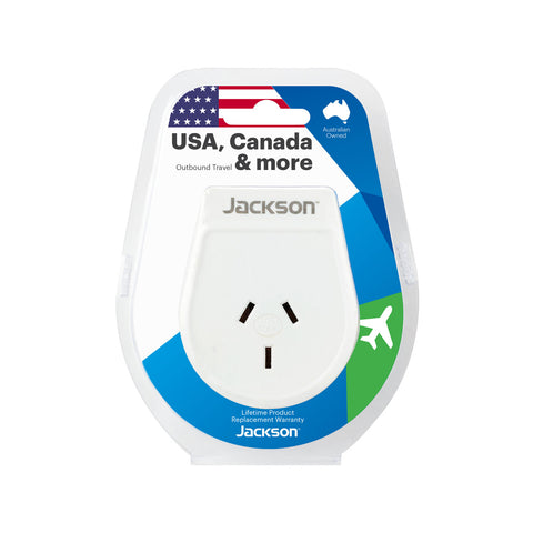 Jackson USA, Canada and More Outbound Travel Adaptor - 1 Outlet