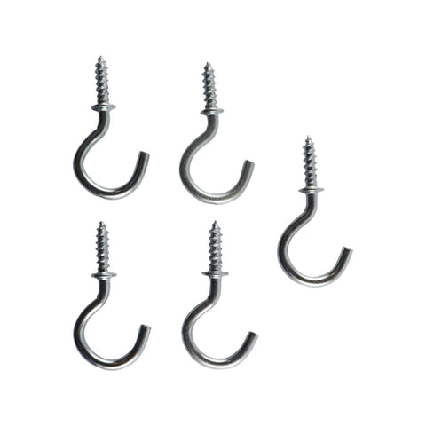 Everhang 10mm Zinc Plated Cup Hook 5 Pack - Steel, 5kg Stud Rating
