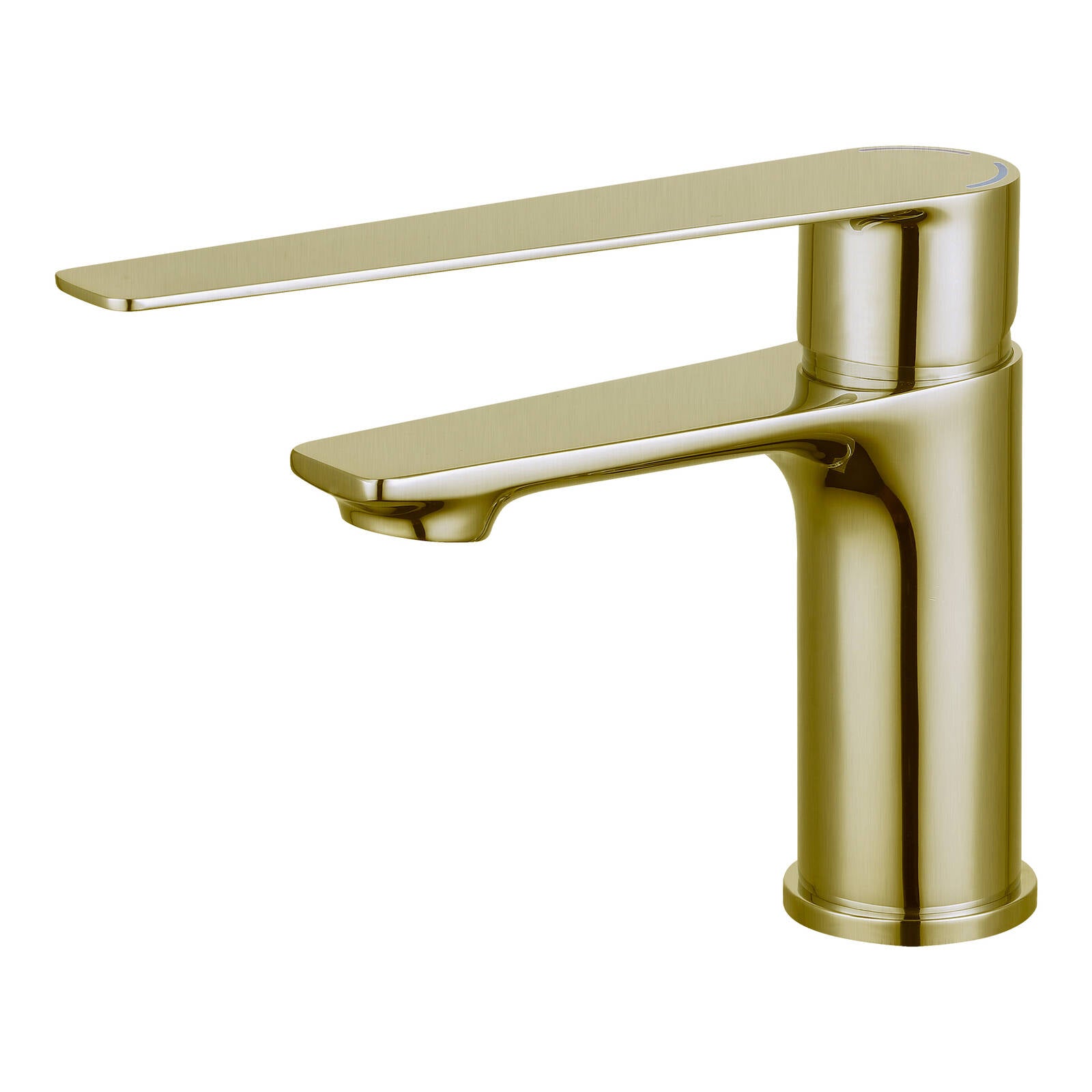 evekare Brushed Brass Extended Lever Basin Mixer 7.5L/min 4 Star WELS