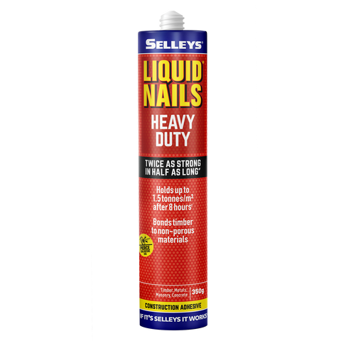 Selleys 350g Heavy Duty Liquid Nails Construction Adhesive, Solvent Based, Light Tan