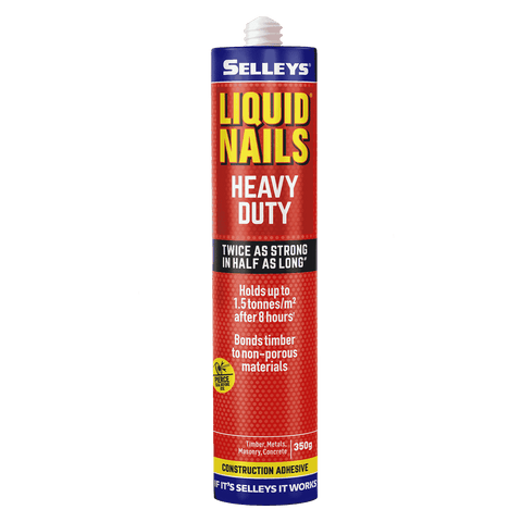 Selleys 350g Heavy Duty Liquid Nails Construction Adhesive, Solvent Based, Light Tan