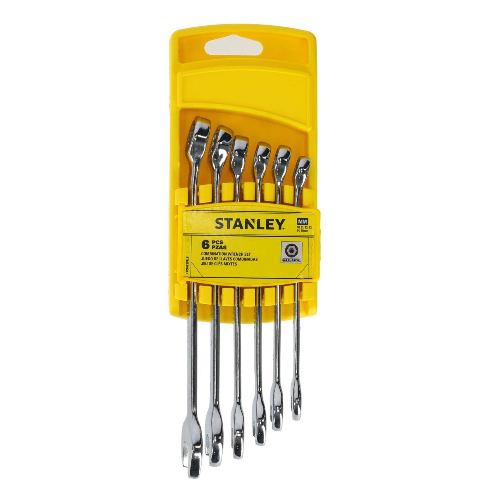Stanley 6 Piece Metric ROE Combination Spanner Set, 15-Degree Offset