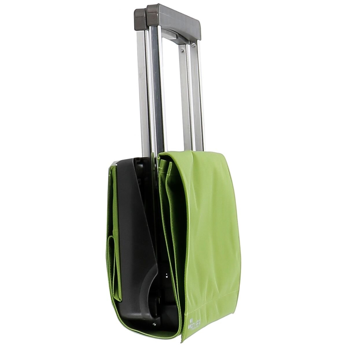Rolser Plegamatic MF folding 2 wheel trolley - Lime green - Lightweight aluminium chassis - R-PLE001-1014