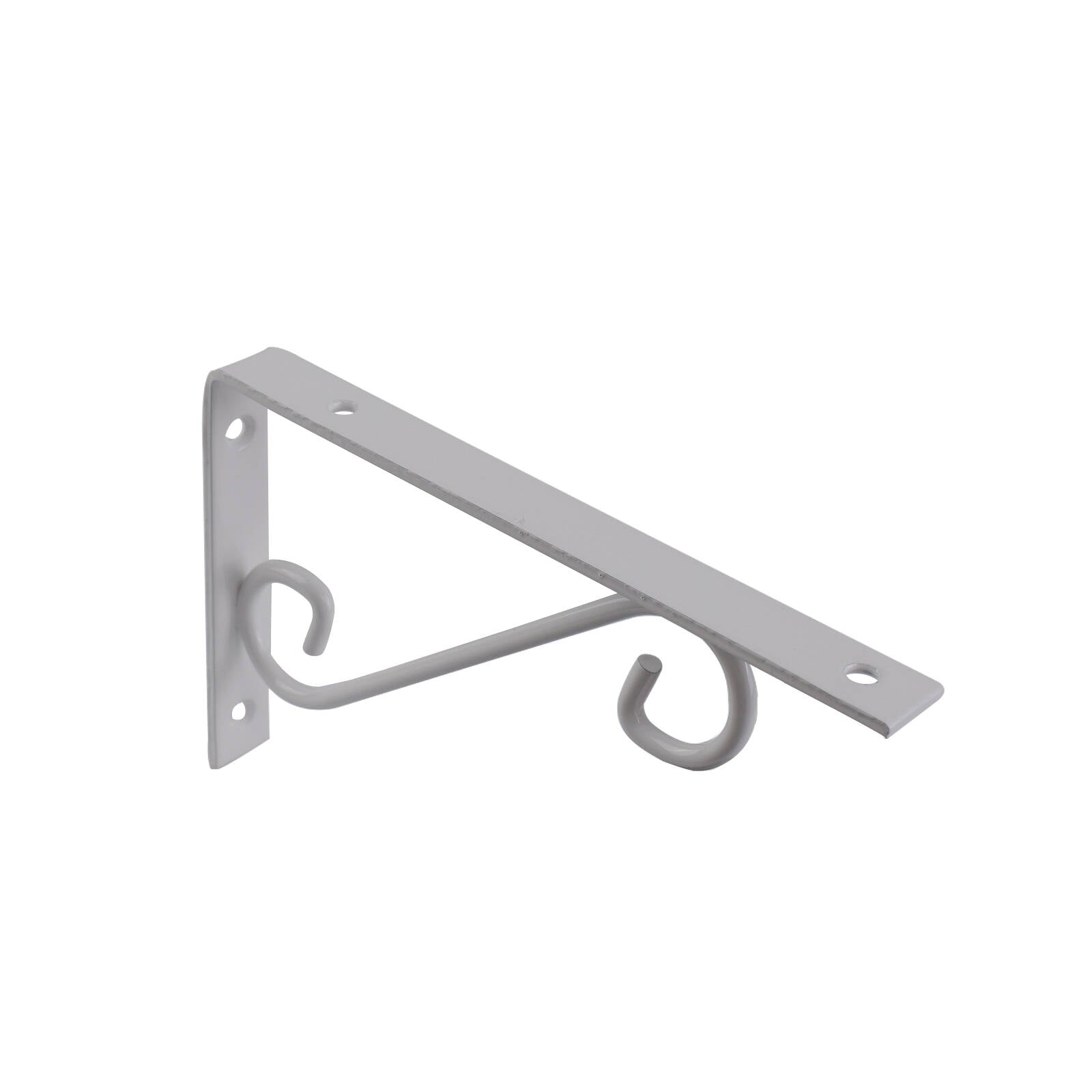 Carinya 250 x 125mm White Powder Coated Steel Scroll Stayed Bracket 80kg
