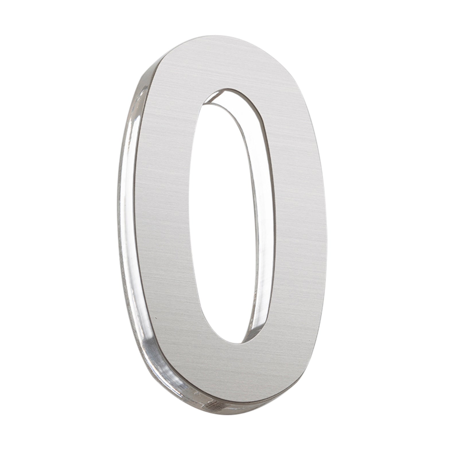 Sandleford Azure House Number 0 120mm Silver Stainless Steel & Acrylic, Weather Resistant