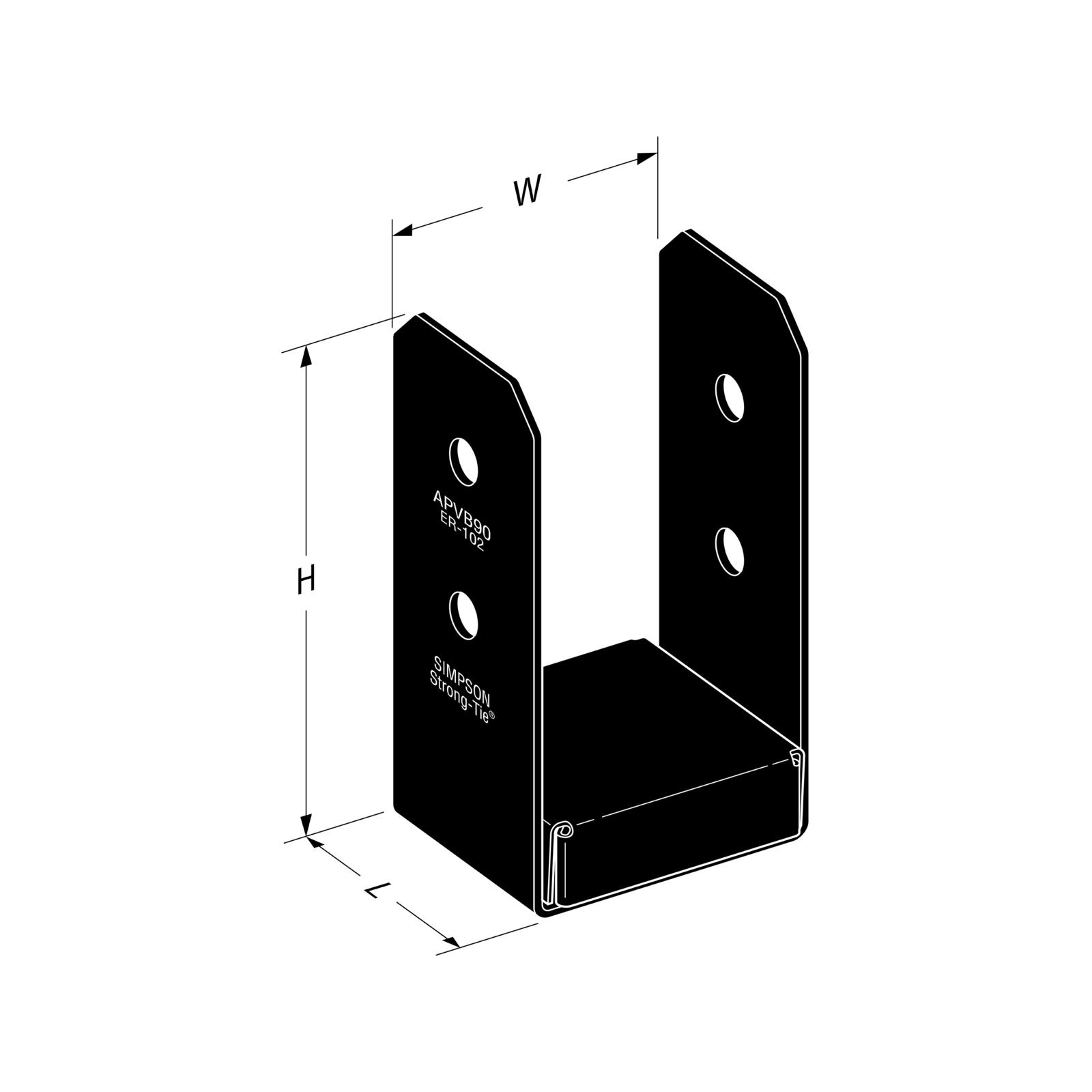 Simpson Strong-Tie 90 x 90mm Carbon Steel Outdoor Accents Post Base