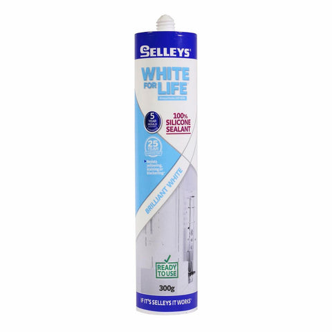 Selleys Wet Area White Silicone Sealant 300g Waterproof Mould Resistant - SuperSaverAU - view 1