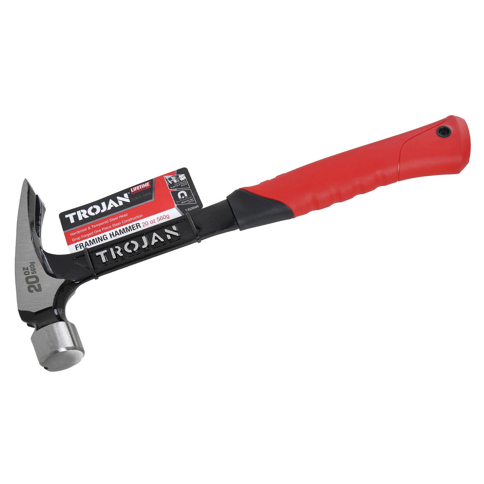 Trojan 20oz Steel Framing Hammer with Magnetic Nail Starter