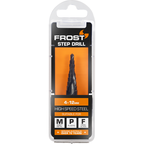 Frost 4-12mm HSS Step Drill Orange