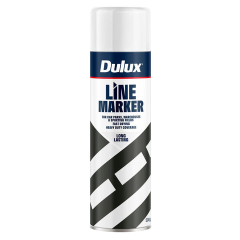Dulux 500g White Spray Line Marker - 500g - Durable for Asphalt & Concrete - SuperSaverAU - view 1