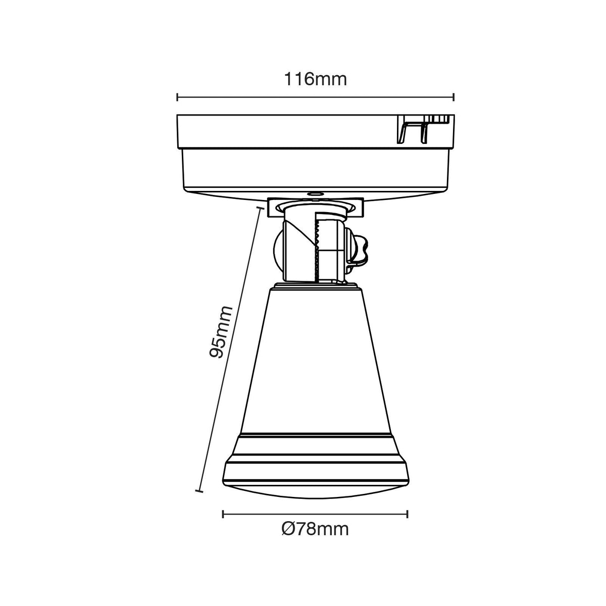 Brilliant Lamy Black Single Head DIY Security Light 10W Outdoor 22639/06