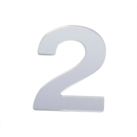 Sandleford 25mm Silver Self Adhesive House Number 2 Weather Resistant