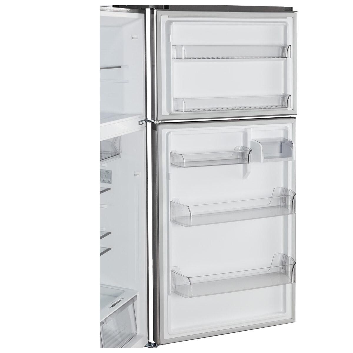 CHiQ 515L Top Mount Fridge - Stainless Steel with Wine Rack and Easy-to-Get Ice Box - CTM512NSS5E