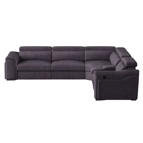 Ostro Furniture Stellar modular 5 seater lounge - charcoal, reclining seats, plywood frame - LOSTELSSCC3519