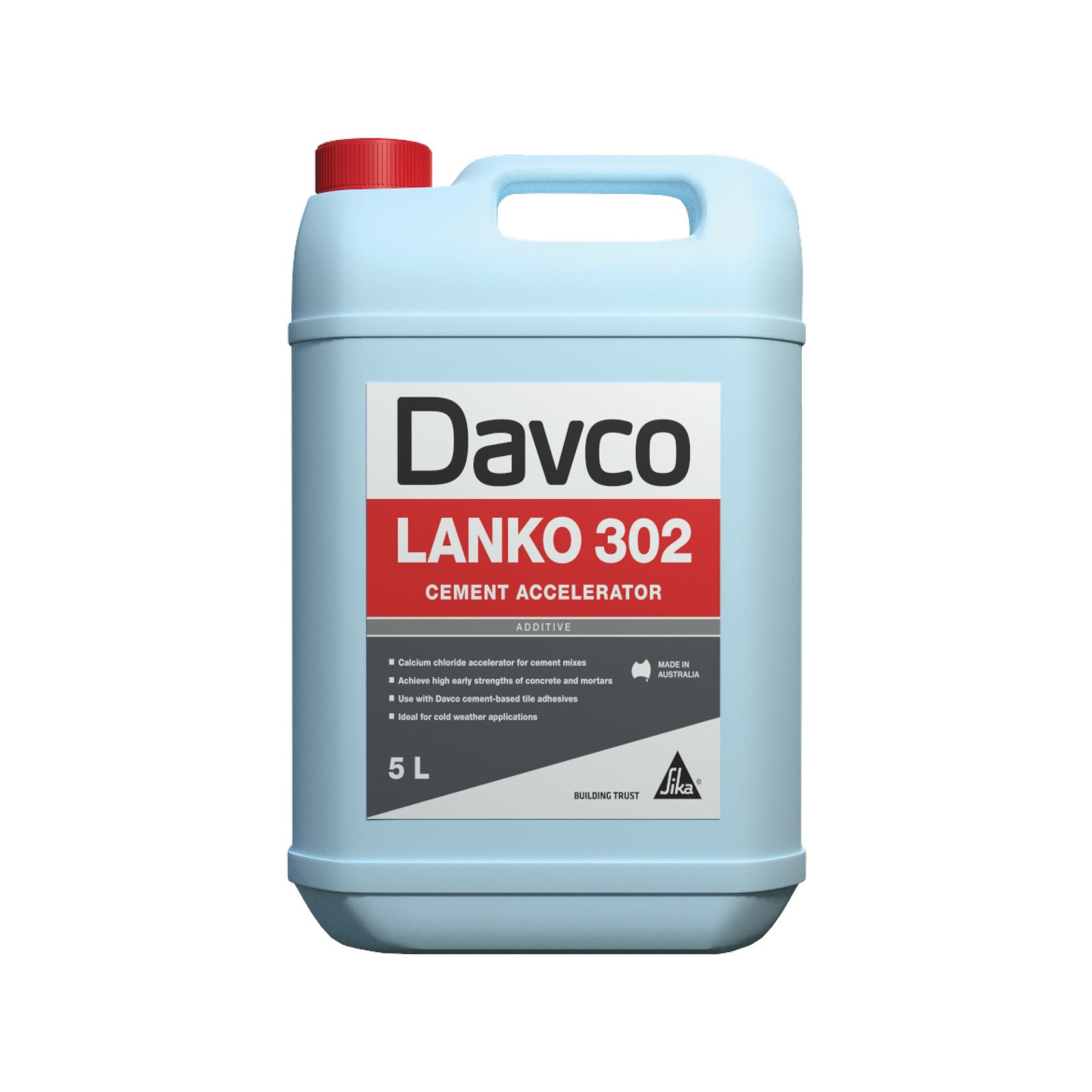 Davco Lanko 302 Cement Accelerator 5L Clear Liquid Additive