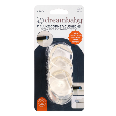 Dreambaby Deluxe Corner Cushions 4 Pack Clear PVC Furniture Protectors