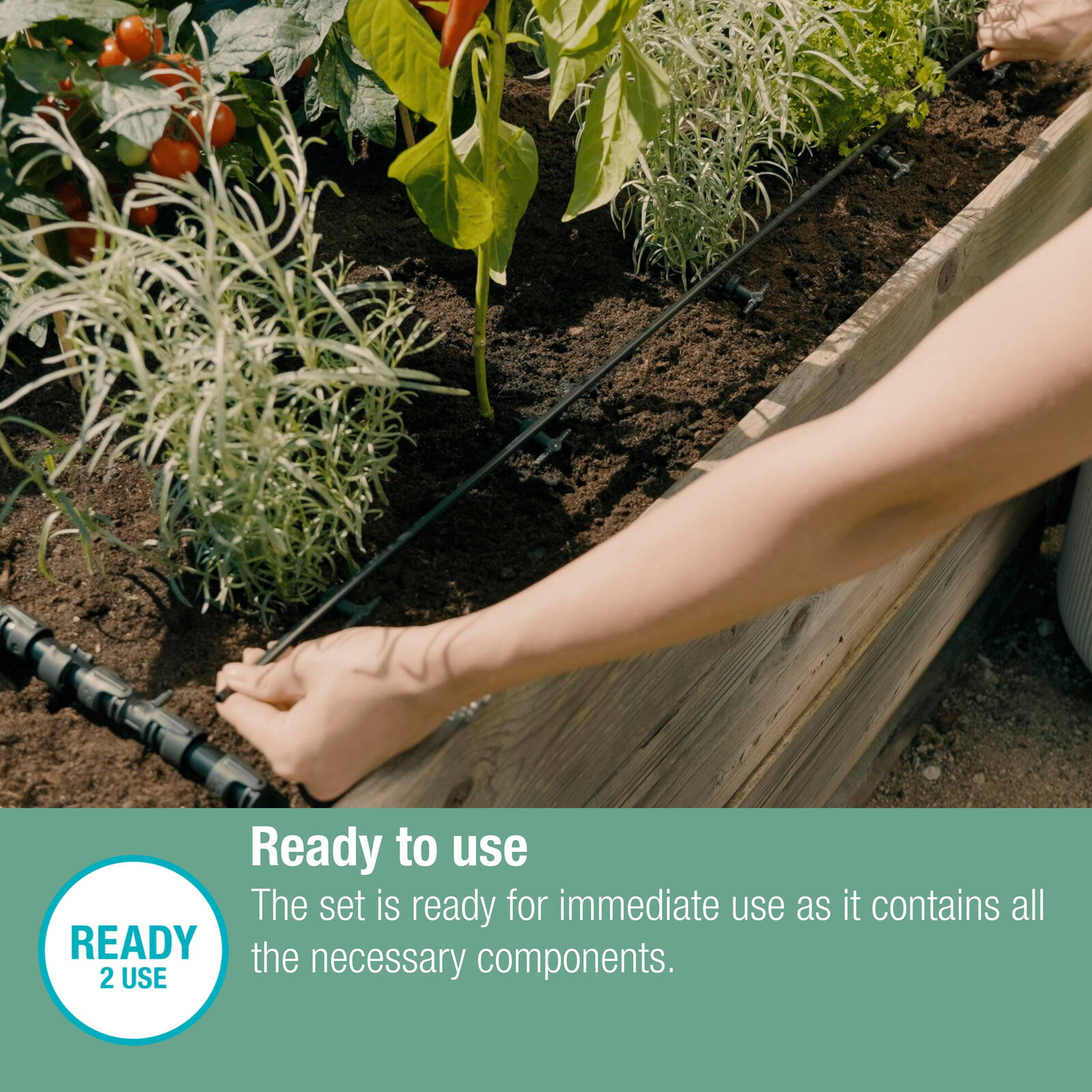 GARDENA Micro Irrigation Garden Bed Set (35 Plants)