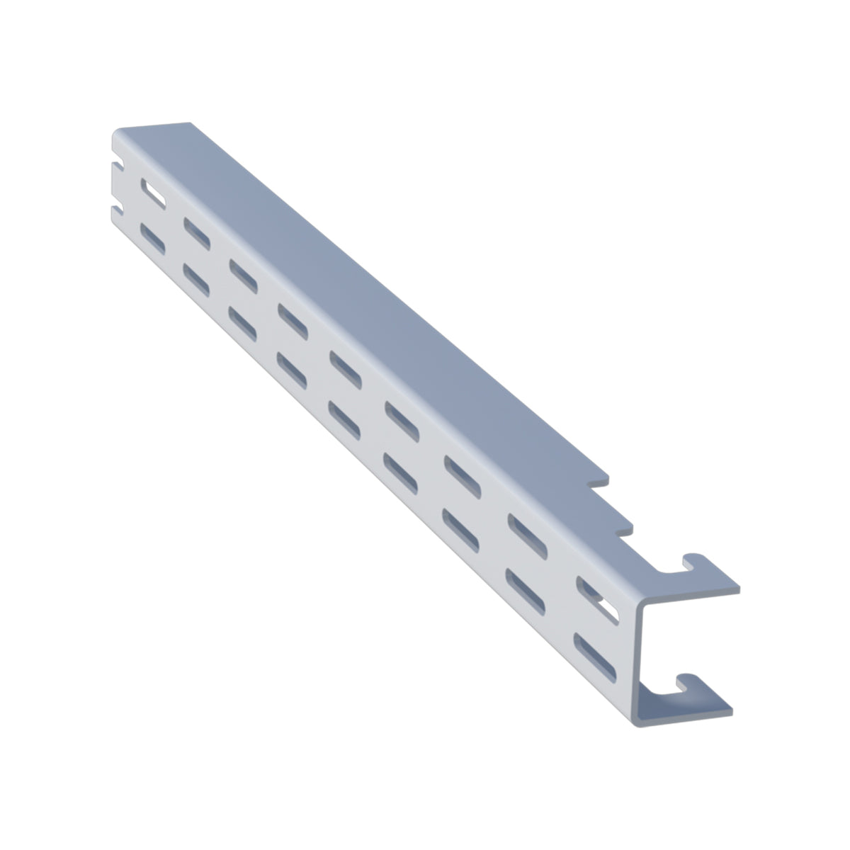 Flexi Storage Home Solutions White Double Slot Wall Strip - 300mm Steel Wall Mount Track