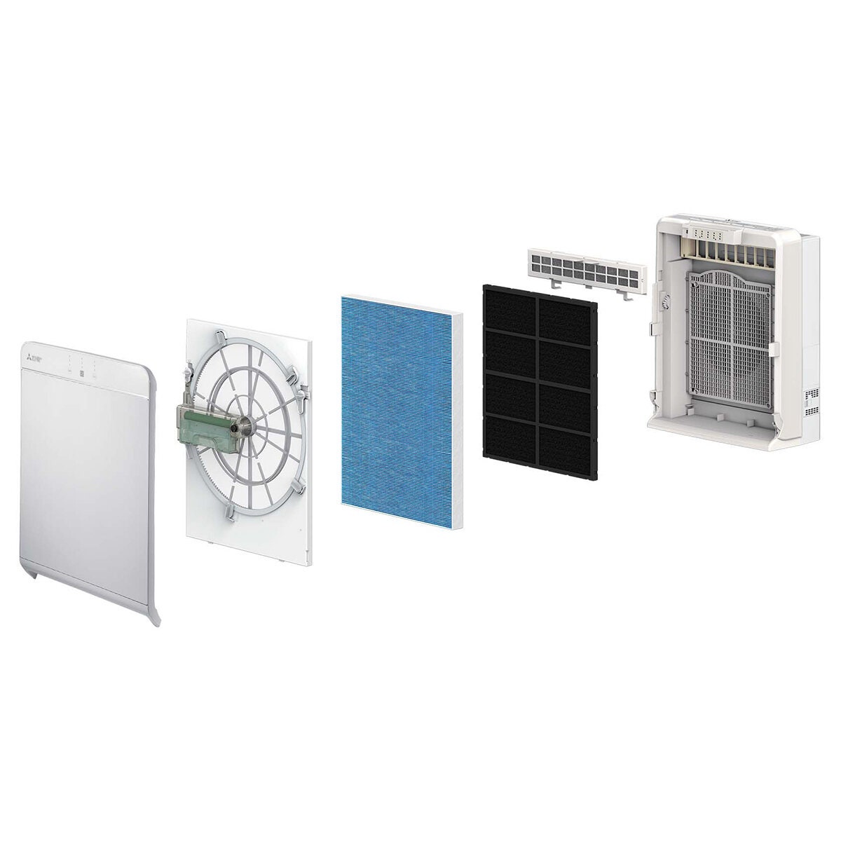 Mitsubishi Electric Air Purifier - HEPA, Carbon and Platinum Catalyst Filters, 60m² Coverage - MA-E85R-A