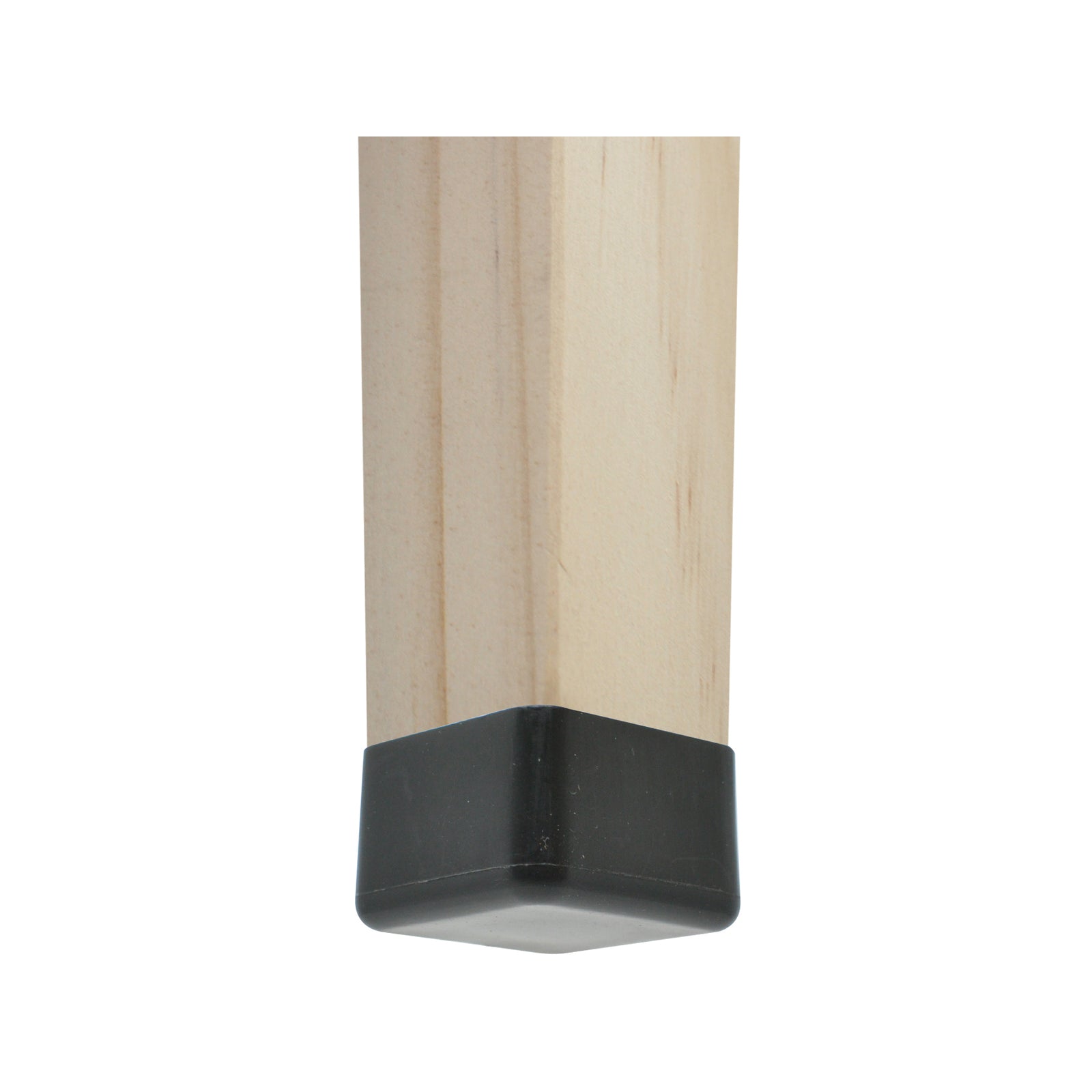 Surface Gard 25mm Black Square Plastic External Chair Tip - 4 Pack