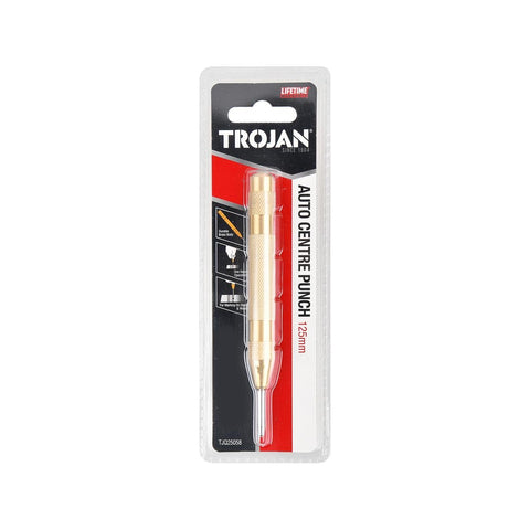 Trojan 125mm Auto Centre Punch - Brass - Precision Marking Tool - SuperSaverAU - view 1