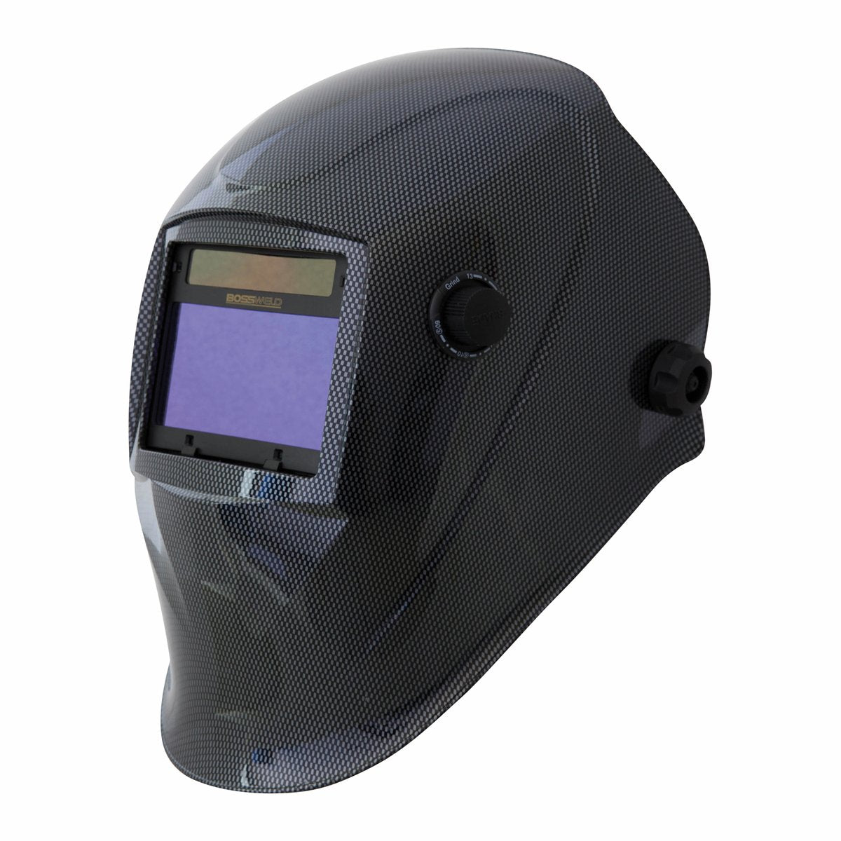 Bossweld Carbon Welding Helmet 5-8/9-13 100x53mm Auto-Darkening - SuperSaverAU - view 1