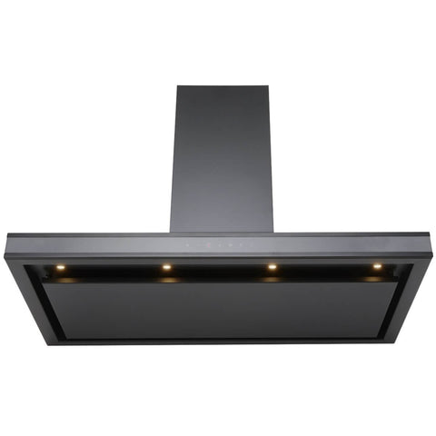 Schweigen 90cm Wall Canopy Rangehood - Matte Black - 3200m³/h - ISO-Drive SE Motor Pack - DS3326B-9SEPAK