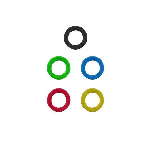 Key Essentials Key Tags ID Ring 5 Pack Assorted Rubber