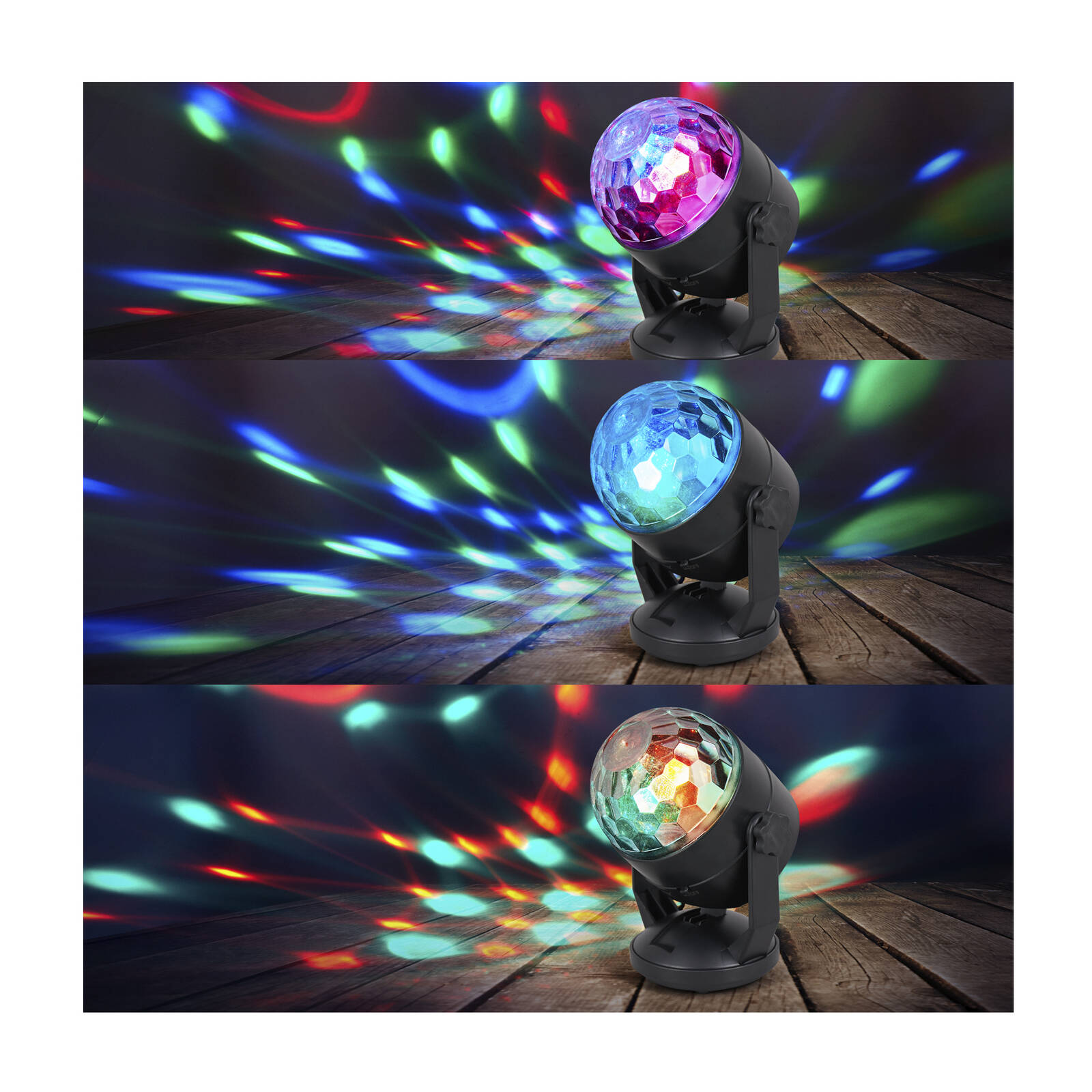 Lytworx Rechargeable Multicolour RGB Party Light Projector with Remote 70743