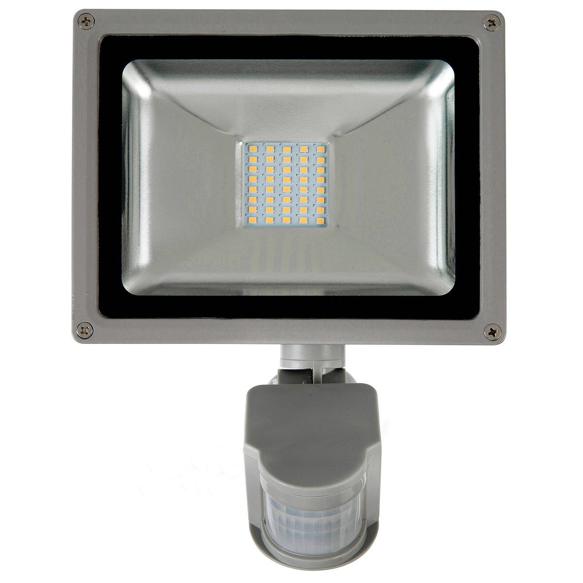 Brilliant Ranger III 20W LED Flood Light Motion Sensing Outdoor Grey 20863/08