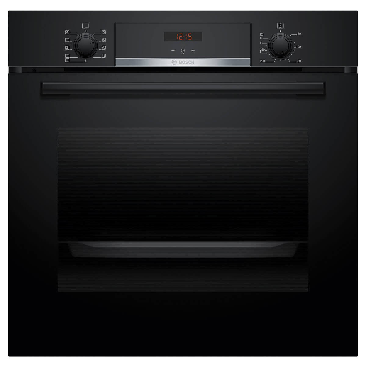 Bosch Series 4 60cm Built-In Electric Oven - 71L, 3D Hotair, EcoClean Direct, Black - HBA534BB3A