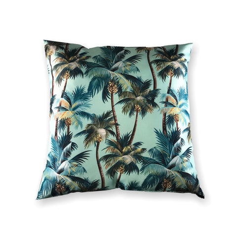 Mojo 45cm L.A. Palm Blue Polyester Cushion Cover Tropical Print