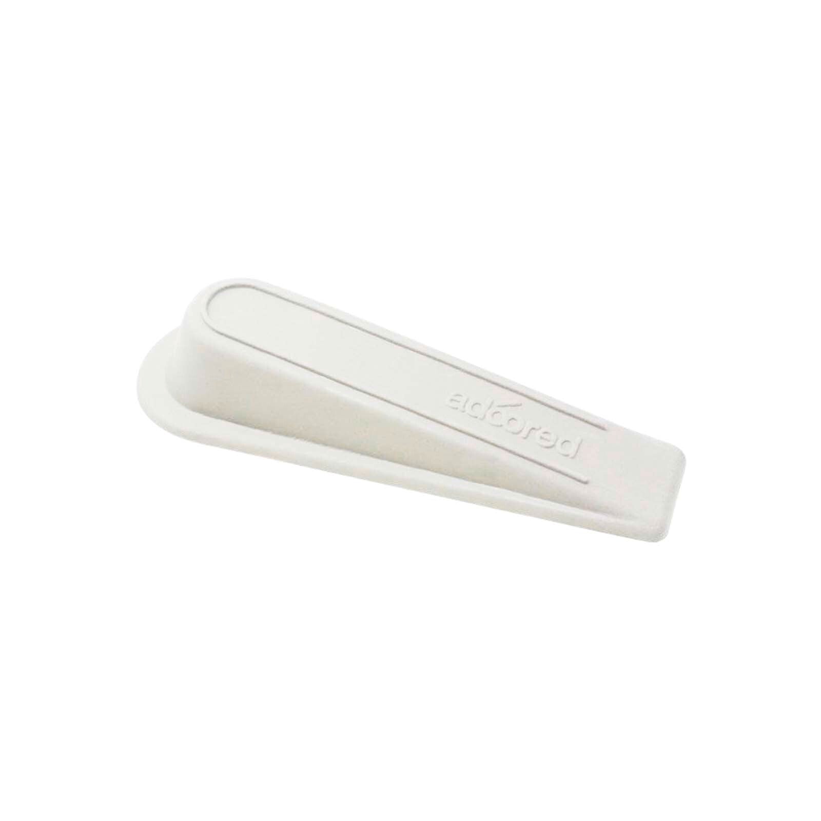 Adoored Large White Rubber Door Wedge - Weather Resistant