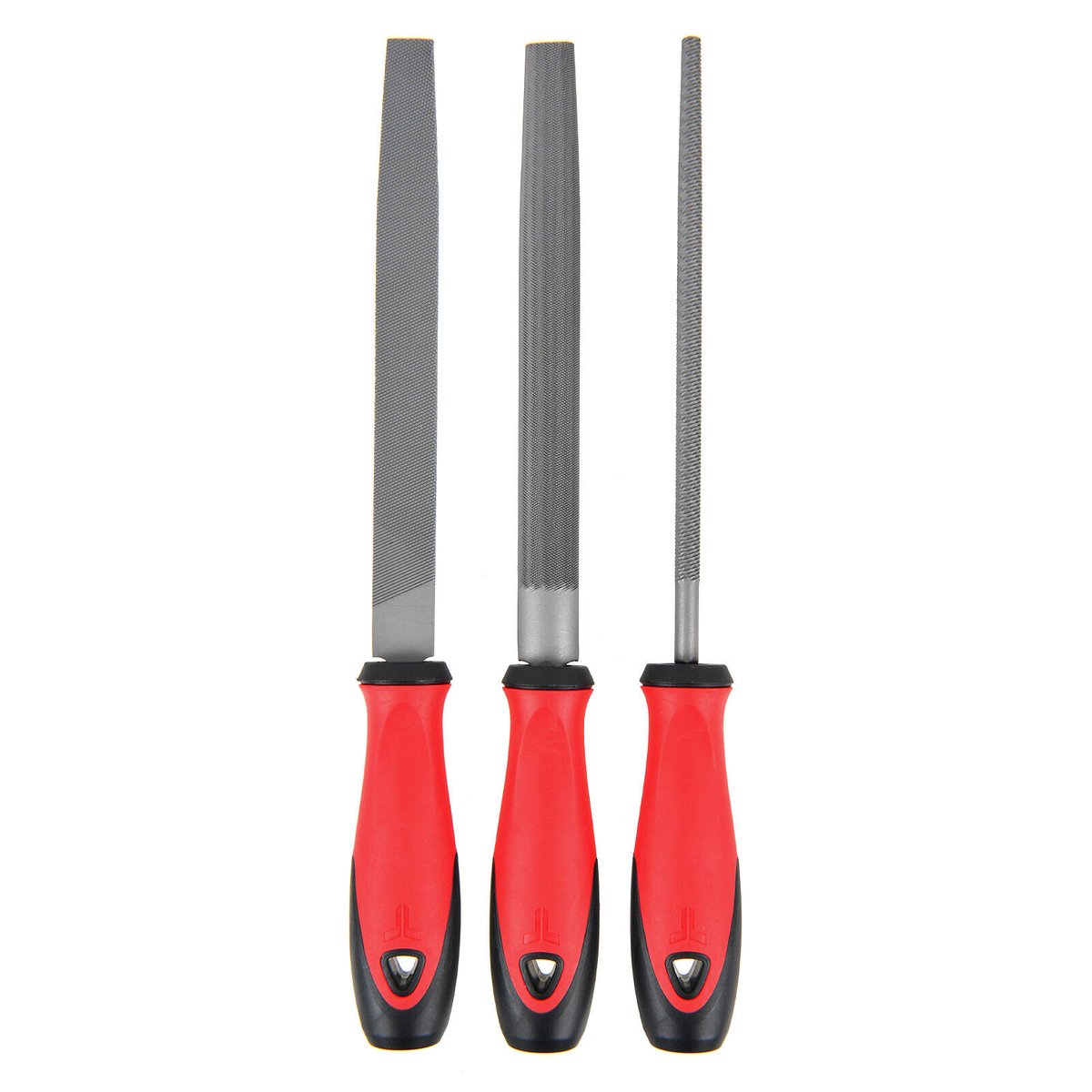 Trojan 3 Piece File Set - 200mm Flat, Half Round & Round Files - Durable Steel - SuperSaverAU - view 1
