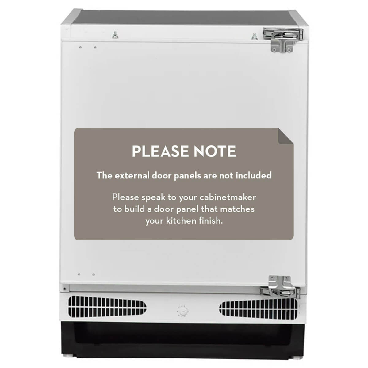 Husky 115L Integrated Bar Fridge - White, Tempered Glass Shelves, 3.5 Star Energy Rating - HUS115IN