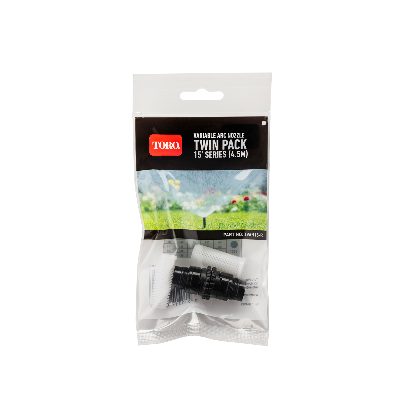 Toro 15ft Variable Arc Nozzle Twin Pack