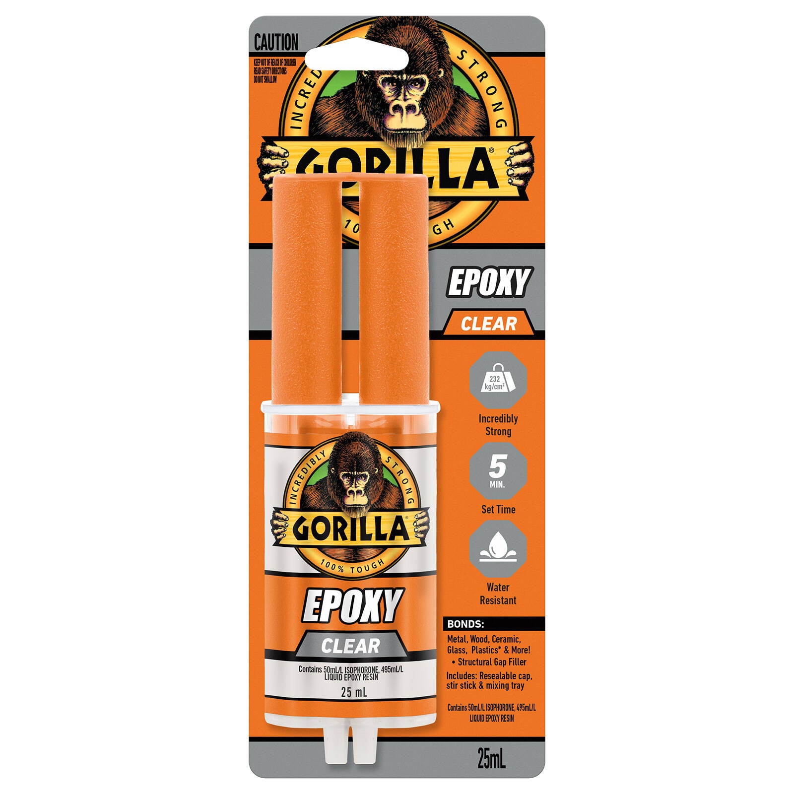 Gorilla Clear Two-Part Epoxy Glue 25ml