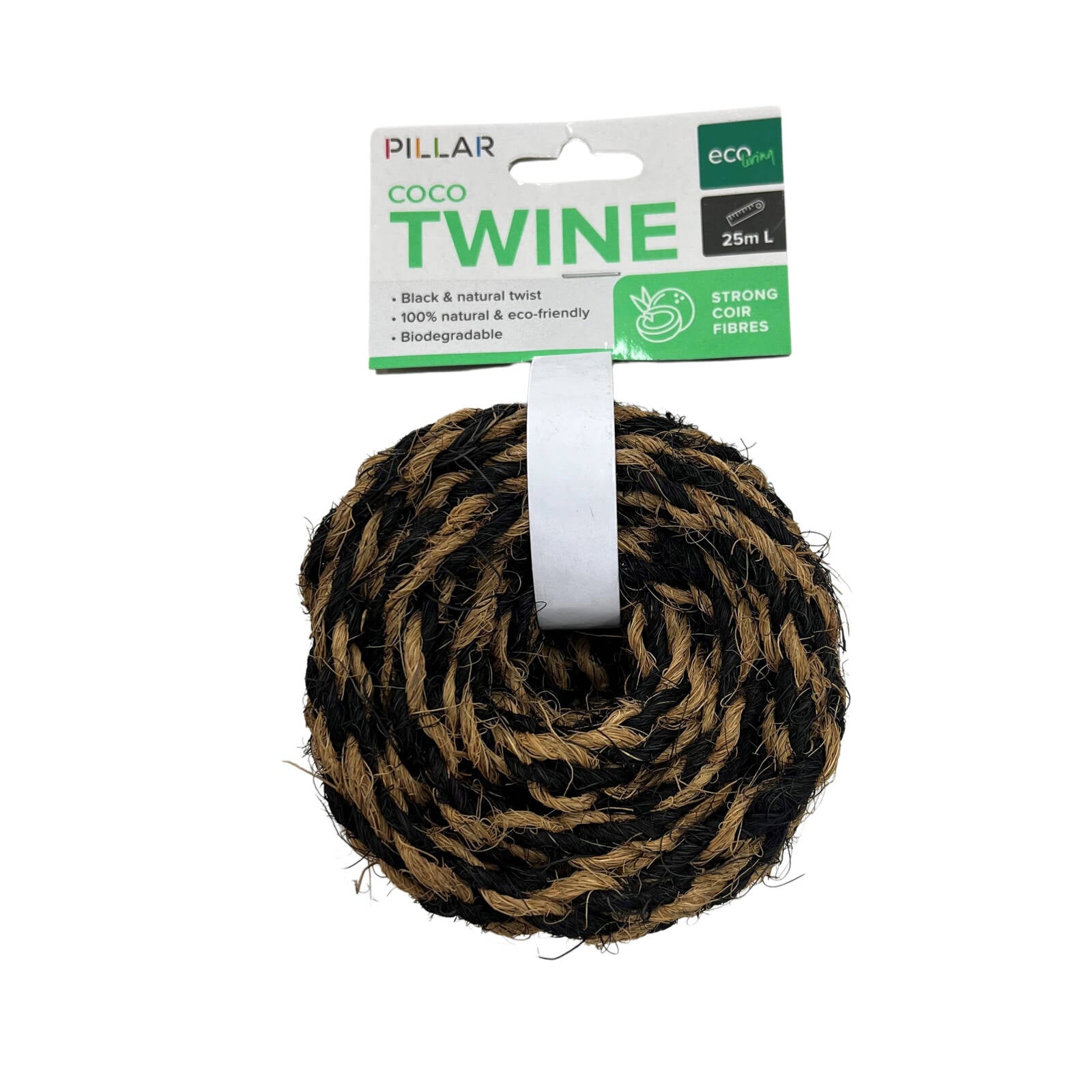 Pillar Products Black & Natural Twist Coco Twine 25m