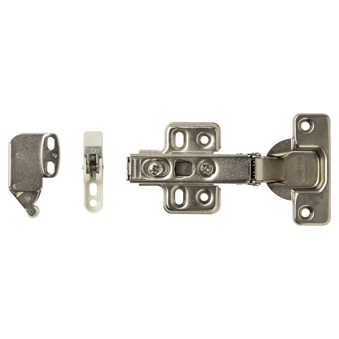 Kaboodle Push To Open Door Hinge - Chrome Steel 10 Pairs Handle-Less Clip-On